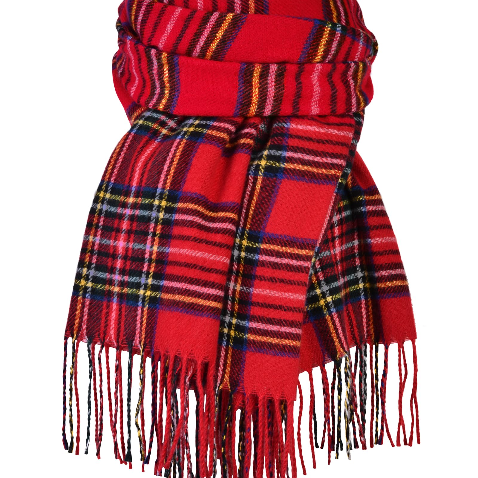 Winter Scarf for Women, Scottish Checked Scarf Cashmere Feel Christmas Long Oversized Fashion Scarfs-image-40