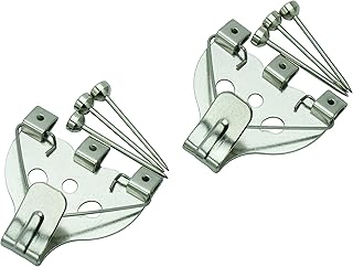 Fukui Metal and Craft Safety Stainless Steel X-Hooks S4006-2, Compatible with Drywall and Wood Walls, Fall Prevention Function Included, Large, Set of 2