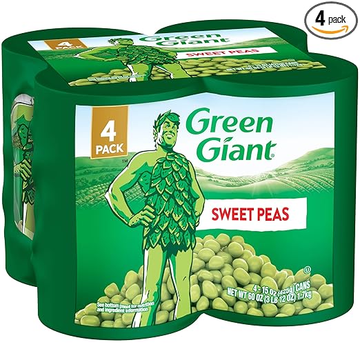 Green Giant Sweet Peas, 4 Pack of 15 Ounce Cans