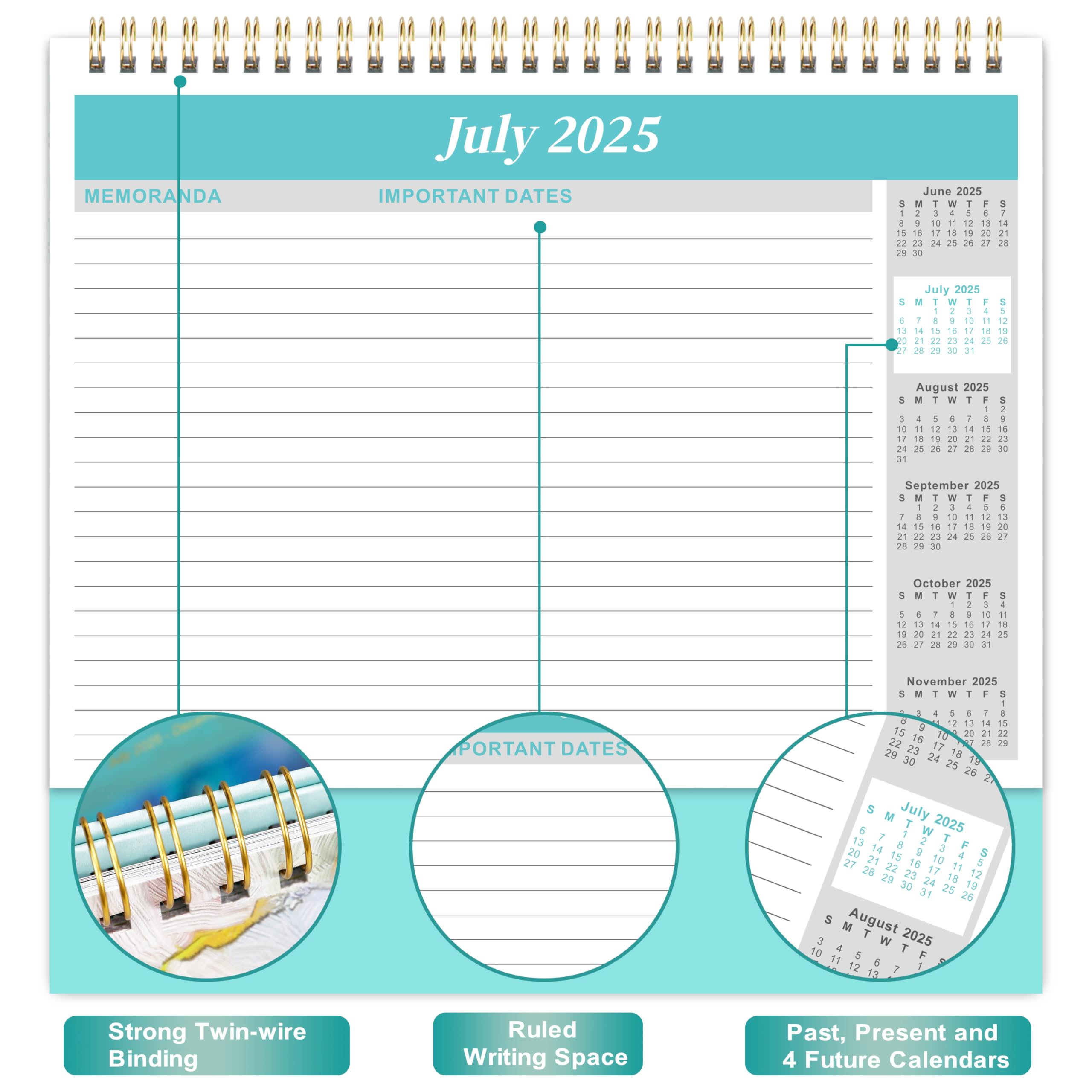 Calendar 2025-2026 - Desk Calendar 2025-2026 With To-do List, Green