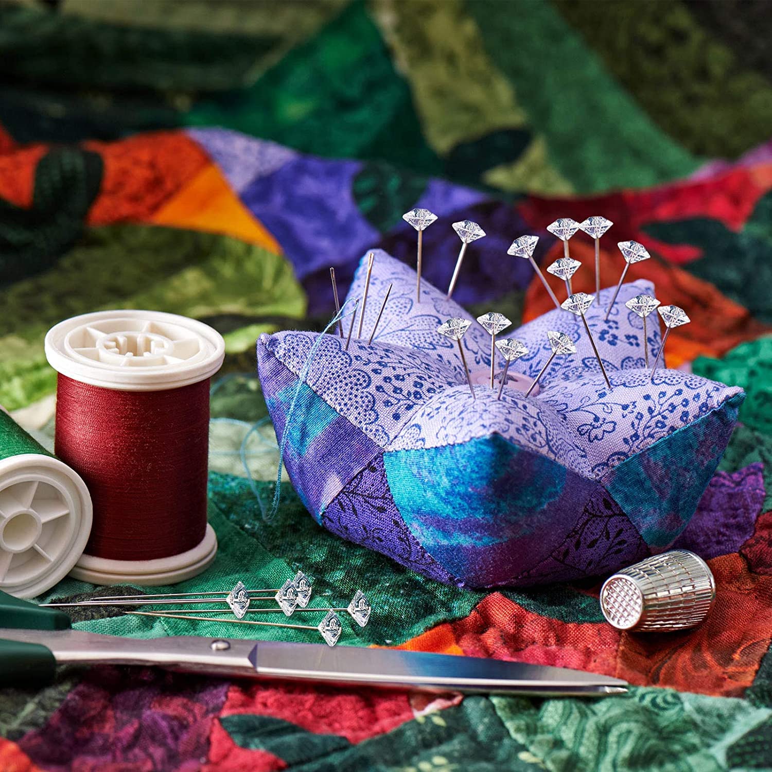 150-Pack Crystal Diamond Head Pins - 2 Inch Stainless Steel Craft Pins For Flowers & Jewelry Making