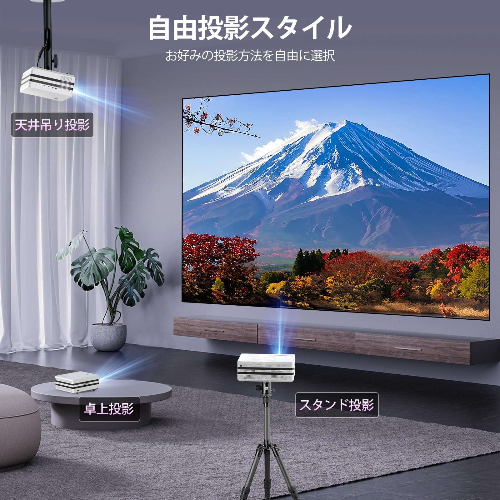 Amazon | プロジェクター Netflix公式 iSinbox 高輝度 1000ANSI