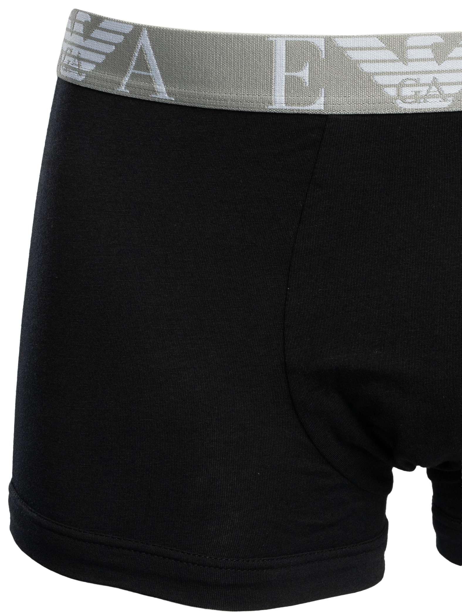 EMPORIO ARMANI Confezione da 3 Boxer da Uomo, Blk/Grey Mel/Bianco, M