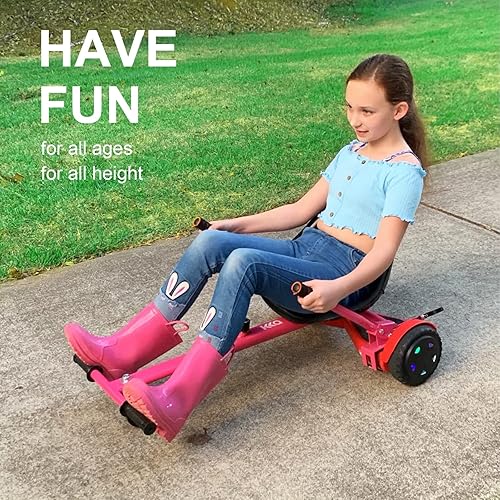 Miniatura 8 de Accesorio de asiento para aeropatineta de 6.5 a 10 pulgadas, diseño mejorado sin necesidad de correas de velcro, kit de conversión Go Kart,