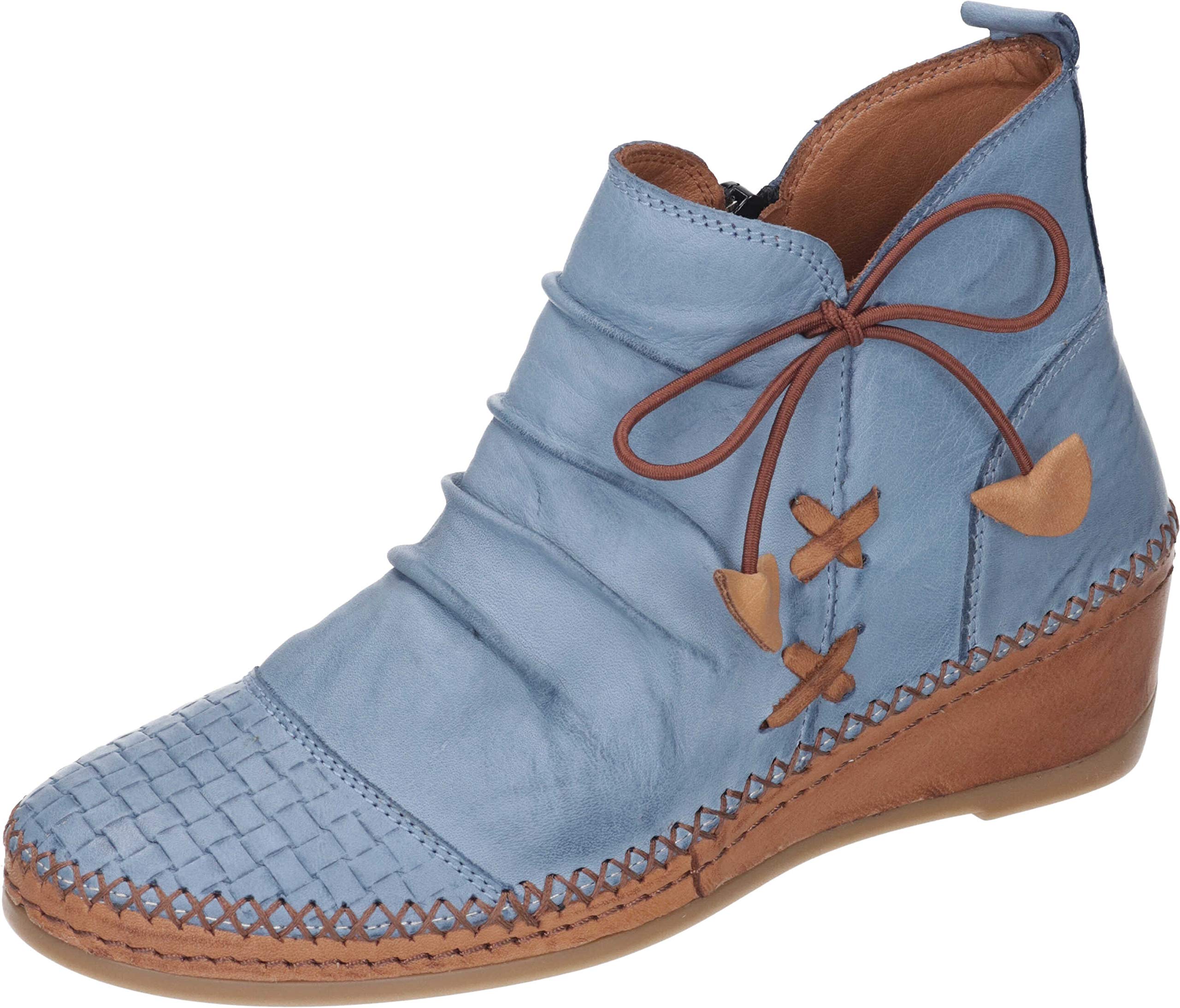 Manitu Women's 960001-51 Fashion Boot, Blue, 9.5 UK