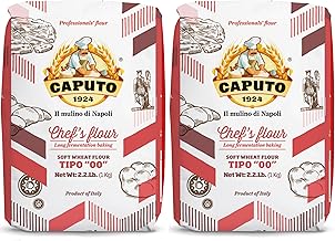 Antimo Caputo Chefs Flour 2.2 LB (Pack of 2) - Italian Double Zero 00 - Soft Wheat for Pizza Dough, Bread, & Pasta