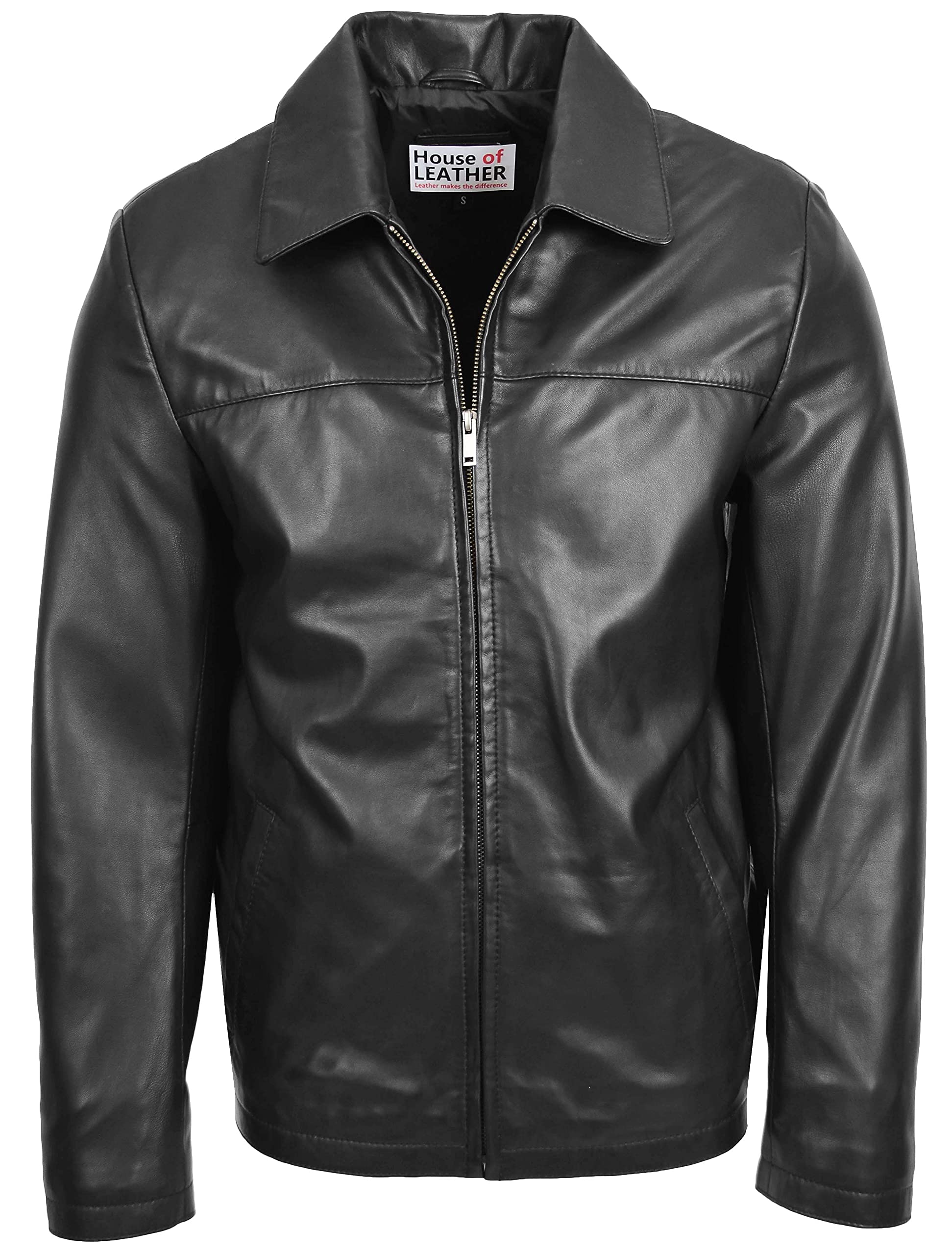 Real Leather Harrington Box Style James