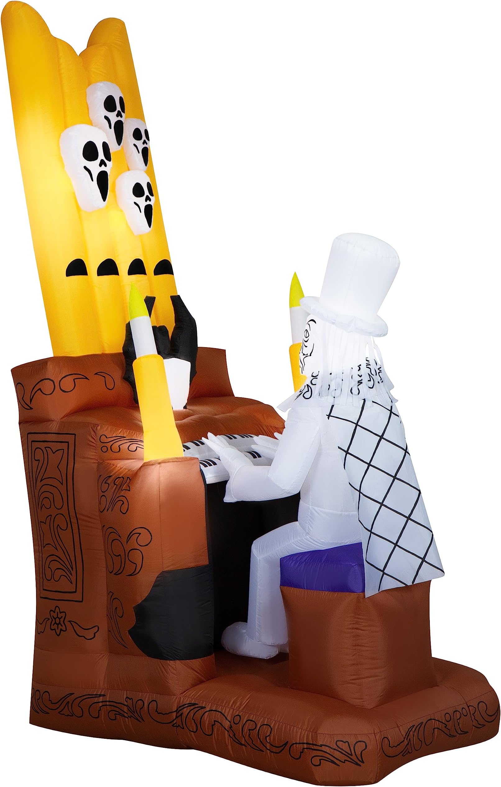 7 Ft Haunted Mansion Airblown Inflatable Animated Organ Player Halloween Decoration