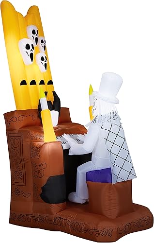 Decoración de Halloween animada inflable del jugador de órgano animado de la mansión embrujada de 7 pies