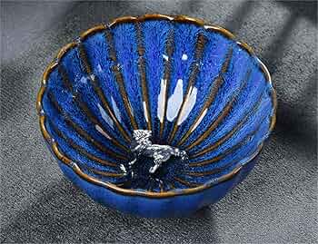 Amazon.co.jp: 建盏 天目 茶碗 線引 天目盃 磁茶器 十二支