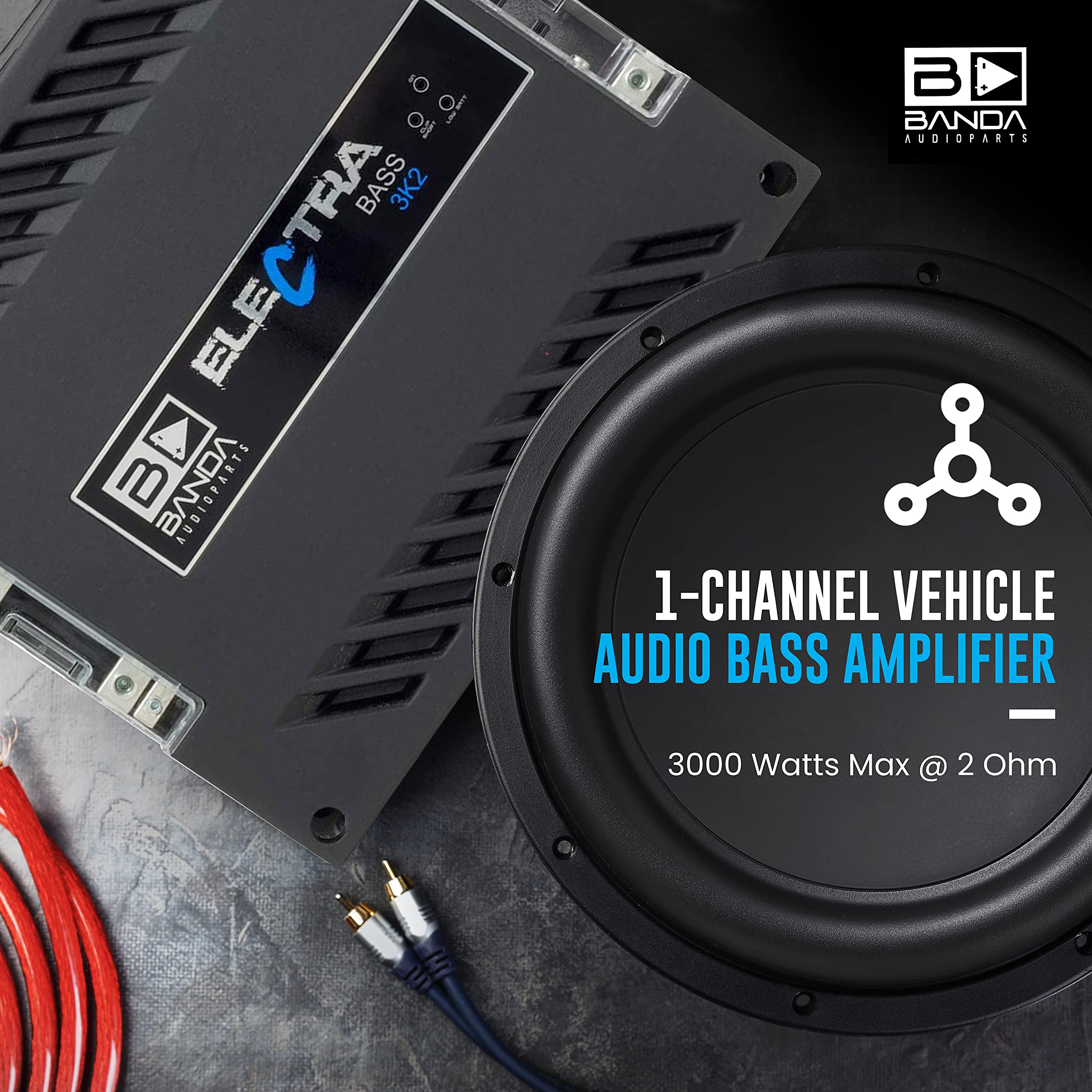 Amazon.com: Banda Electra Bass 3K2-1 Canal 3750 Watts RMS 2 Ohm 
