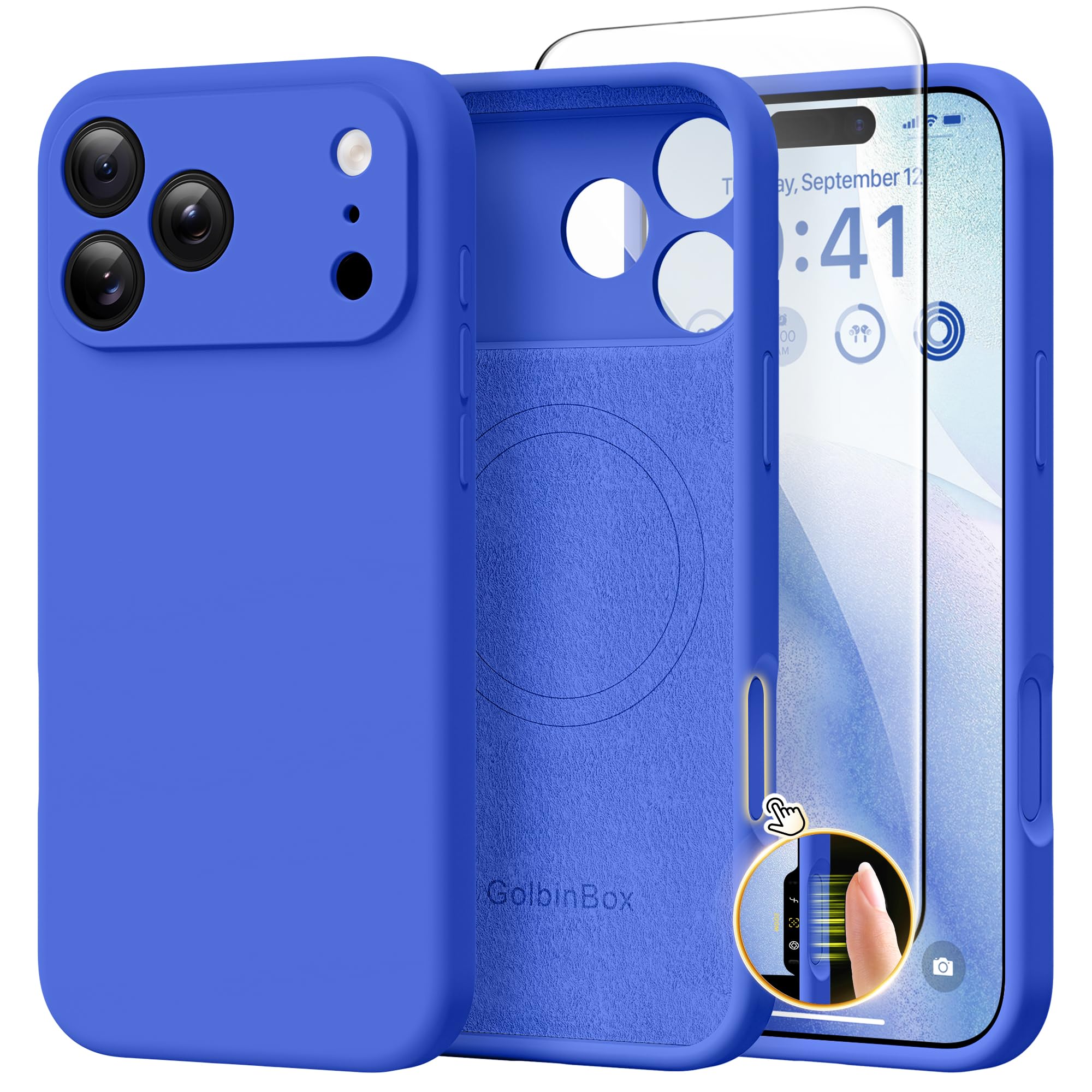 GolbinBox Magnetic for iPhone 18 Pro Case/17 Pro Case, Jewelry Blue