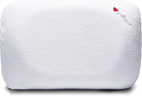 I Love Pillow Almohada ergonómica para dormir con contorno de cabeza y cuello con núcleo de espuma viscoelástica y funda extraíble para lavar a