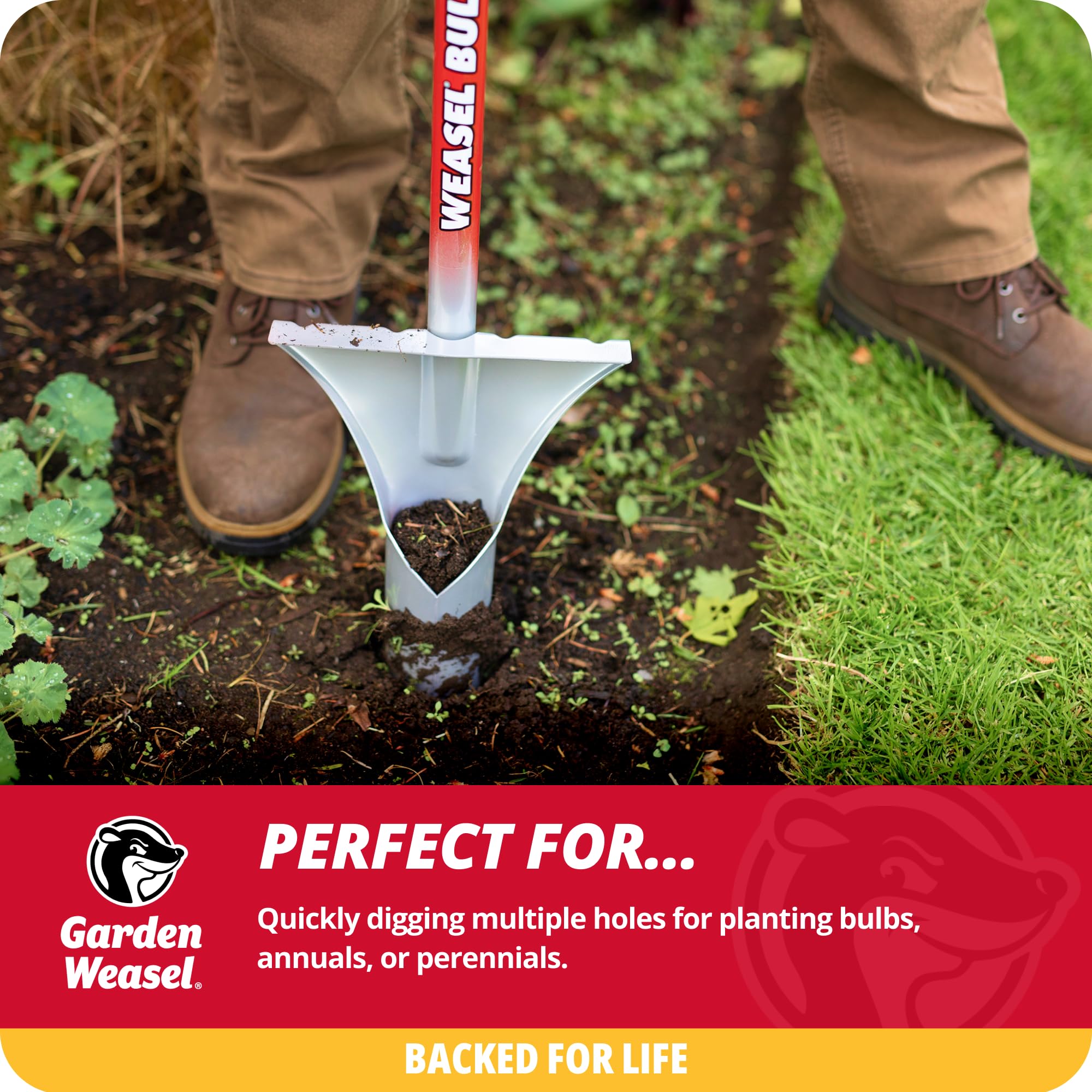 Image secondaire de Plantoir à Bulbes Garden Weasel avec Long Manche - Outil de Jardinage Pratique