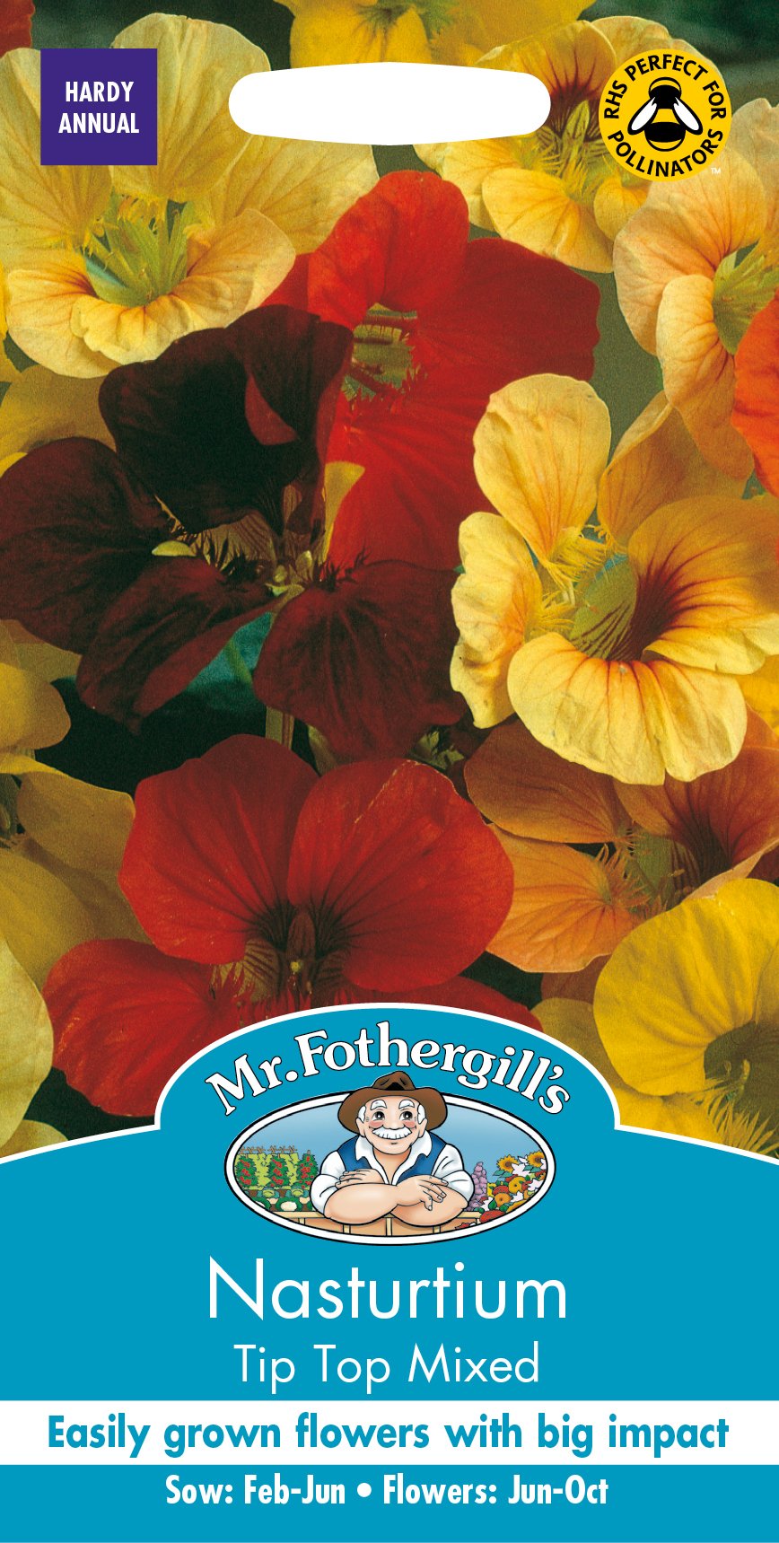 Mr. Fothergill's Nasturtium Tip Top Mixed Flower Seeds