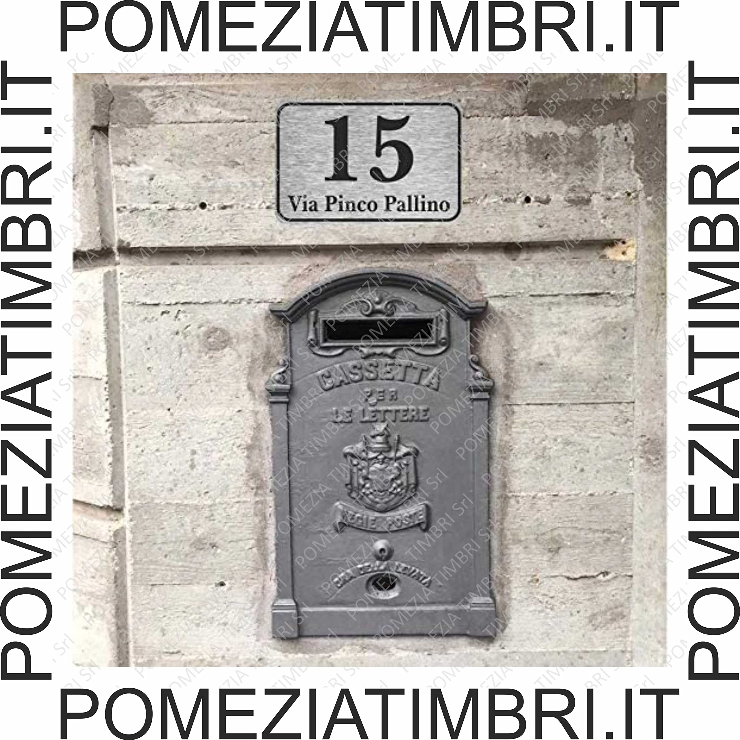 Targa Numero Civico Esterno – in Alluminio DiBond – Numero Civico Personalizzato – Resistente Intemperie UV – Facile Montaggio (Alluminio Argento 10x10cm)