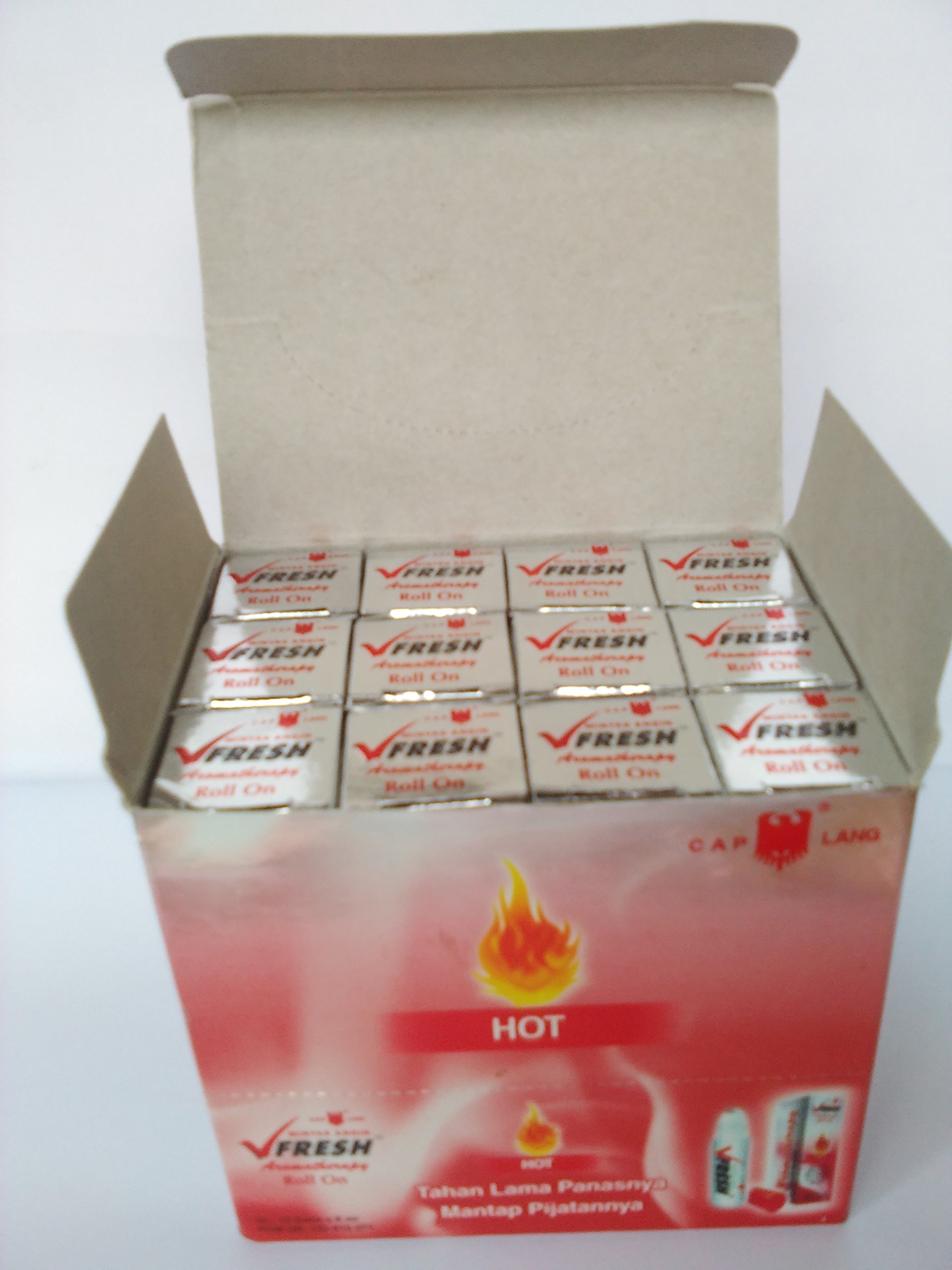Eagle Brand (Cap Lang) VFresh (V-Fresh) Hot Medicated Oil Roll-On Aromatherapy 8ml, 1 Box (contain 1