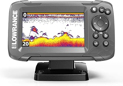 El Lowrance Hook2 4X GPS Buscador de Peces cuenta con una pantalla SolarMAX de 4 pulgadas, configuración automatizada del sonar y doble cobertura sonar. Su teclado optimizado permite un acceso fácil a las funciones clave, mientras que su sonda de banda ancha y Plotter GPS ofrecen una navegación precisa.