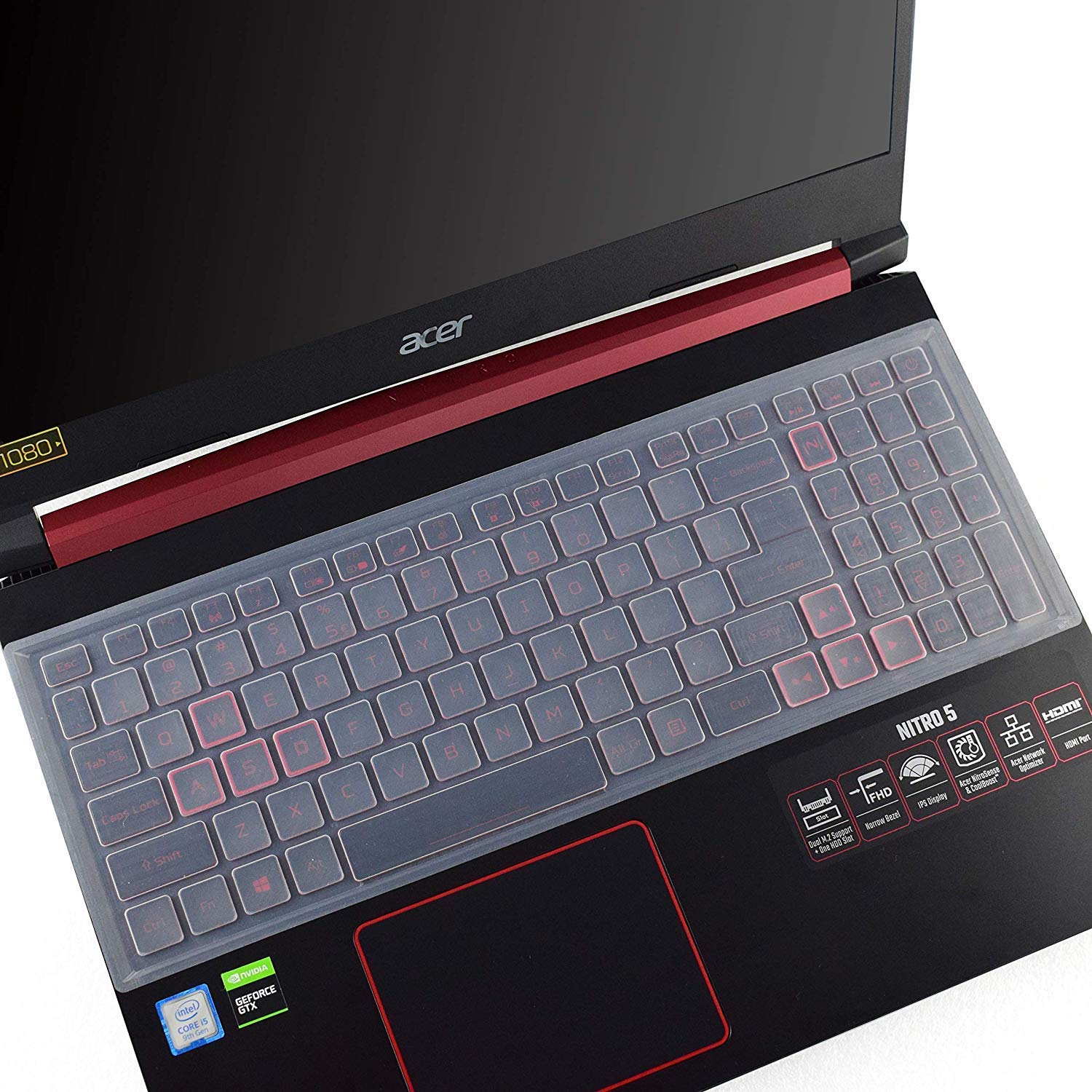 RAYA keyboard cover for Acer Nitro 5 series { AN515-45 / AN515-47 / AN515-46 / AN515-47 / AN515-57 / AN515-58 } & Acer Predator Helios 300 keyboard cover { PH315-54 } Gaming Laptop (Silicone Clear)