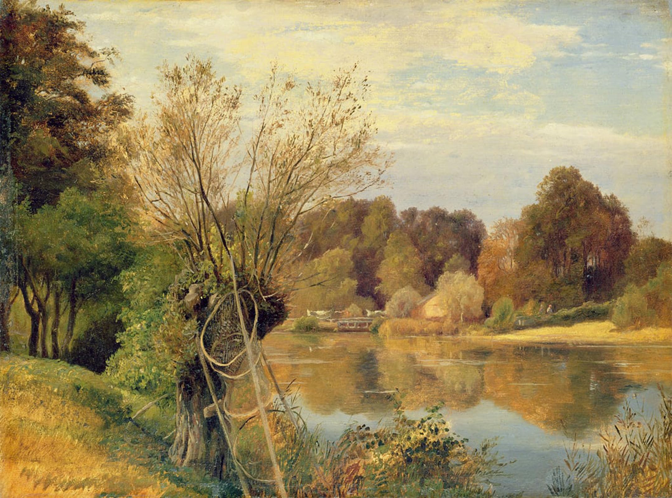 ARTXLXXBN Famous Prints Artwork Pictures Poster Painting Art At the Mill by Adolf Vollmer Artwork Landscape Pictures for Home Decor 60x90cm