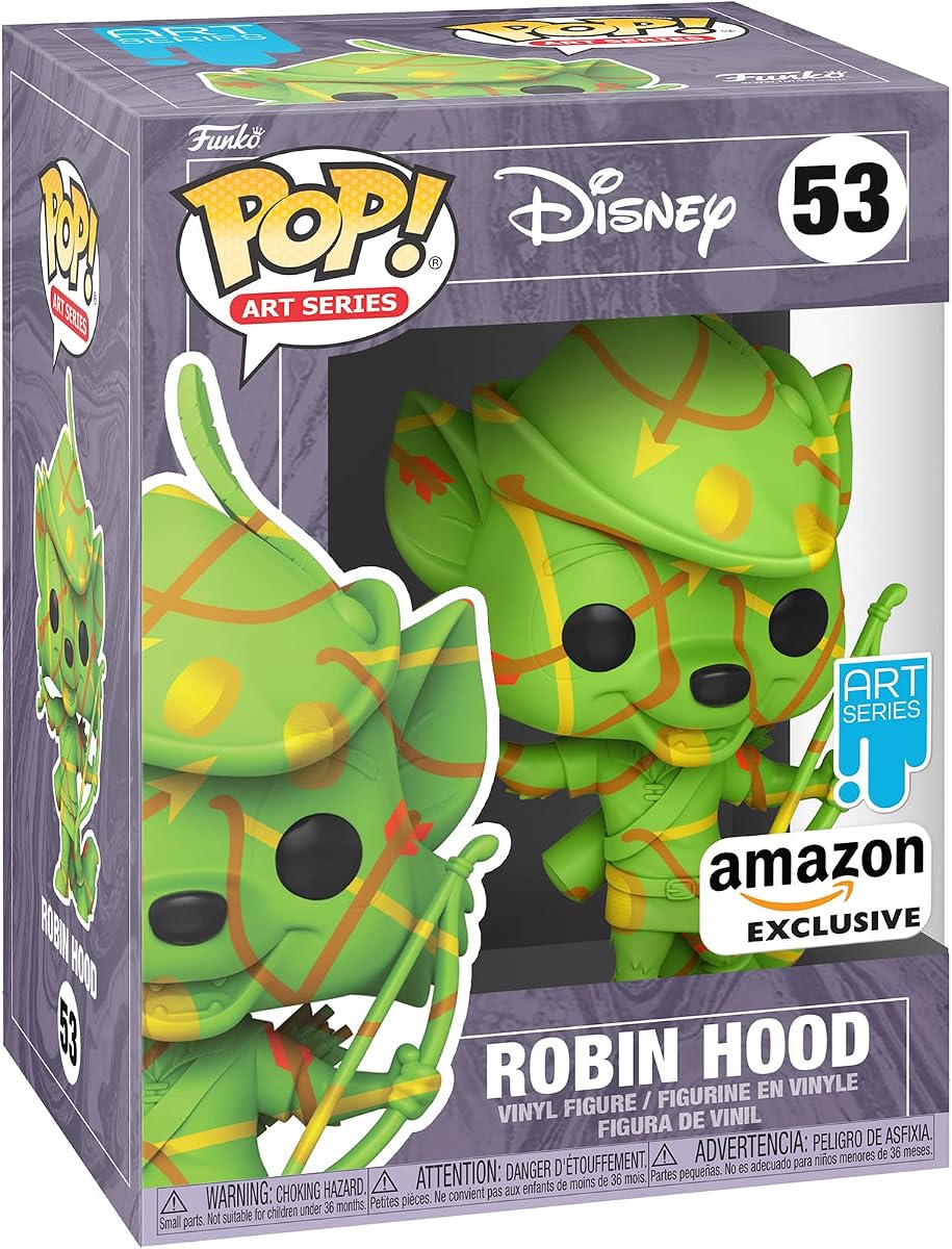 Pop Pop Artist Series: Disney Treasures of The Vault - Robin Hood Multicolor - Disney Standard Characters - Amazon Exclusive - Collectable Vinyl Figure - Gift Idea - Official Merchandise