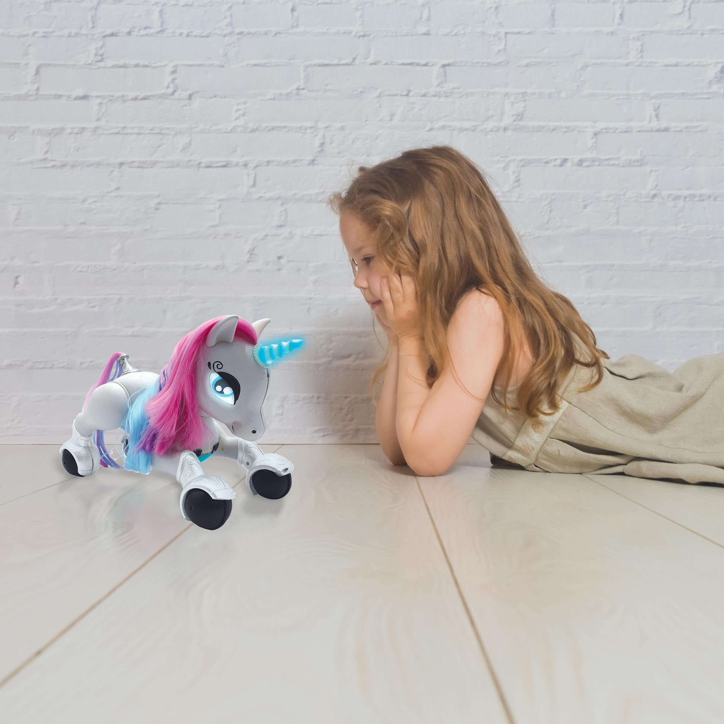 Lexibook, Power Unicorn Smart Unicorn, UNI01LXB | Programmierbar, Fern- & Gestensteuerung, Tanz, Musik, Lichteffekte, Wiederaufladbar