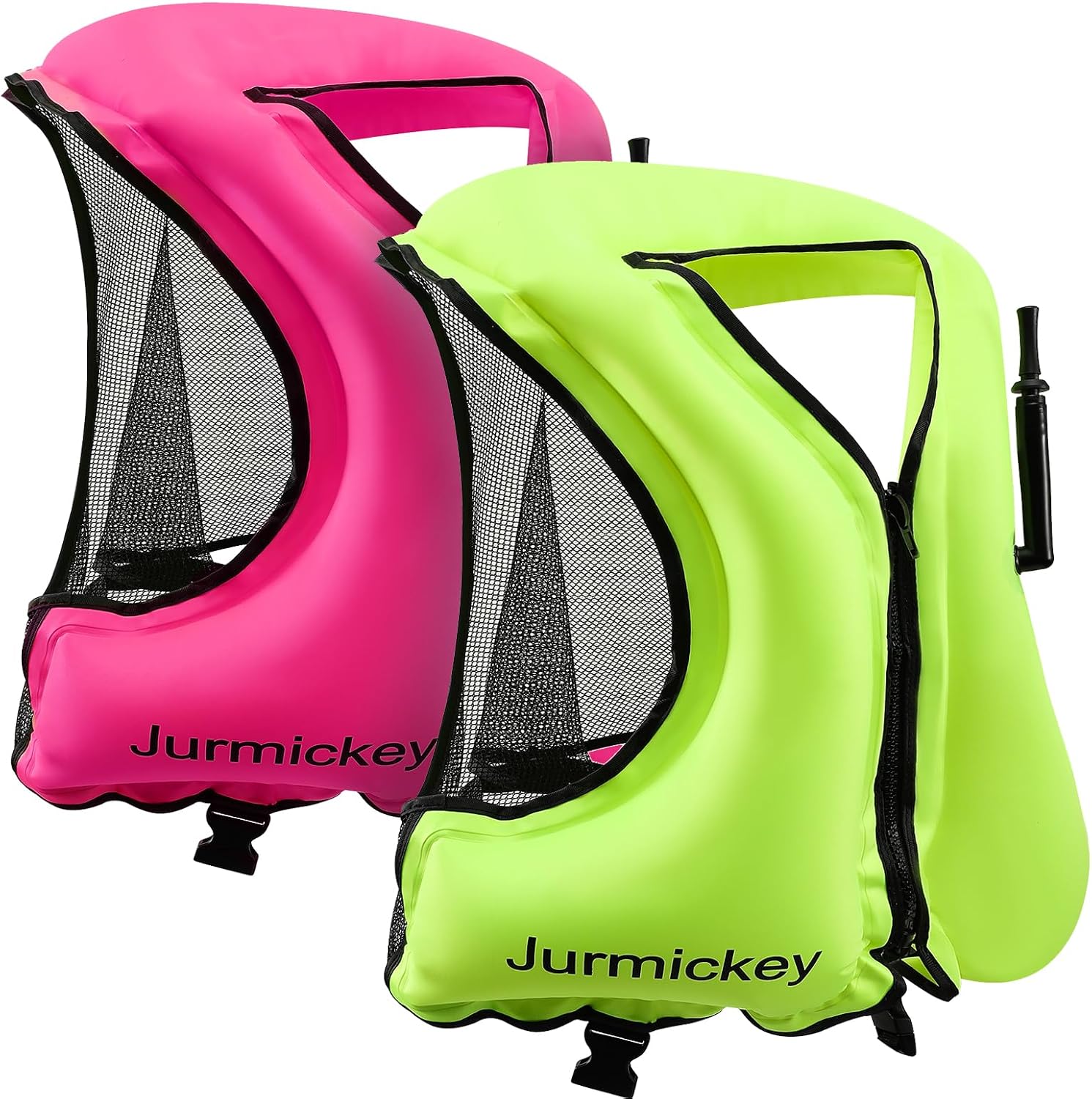 2 Pcs Snorkel Vest for Adults, Inflatable Snorkeling Vest for Men & Women, Portable Swim Jacket & Buoyancy Vest for Snorkeling, Swimming, Kayaking, Boating