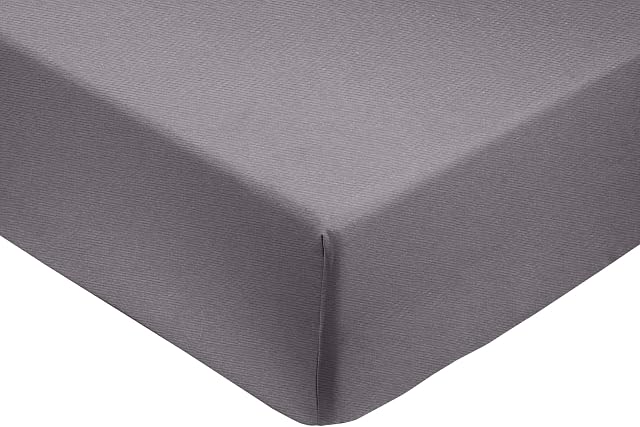 Amazon Basics 400-Thread-Count Cotton Sateen Fitted Sheet, Double - Dark Grey