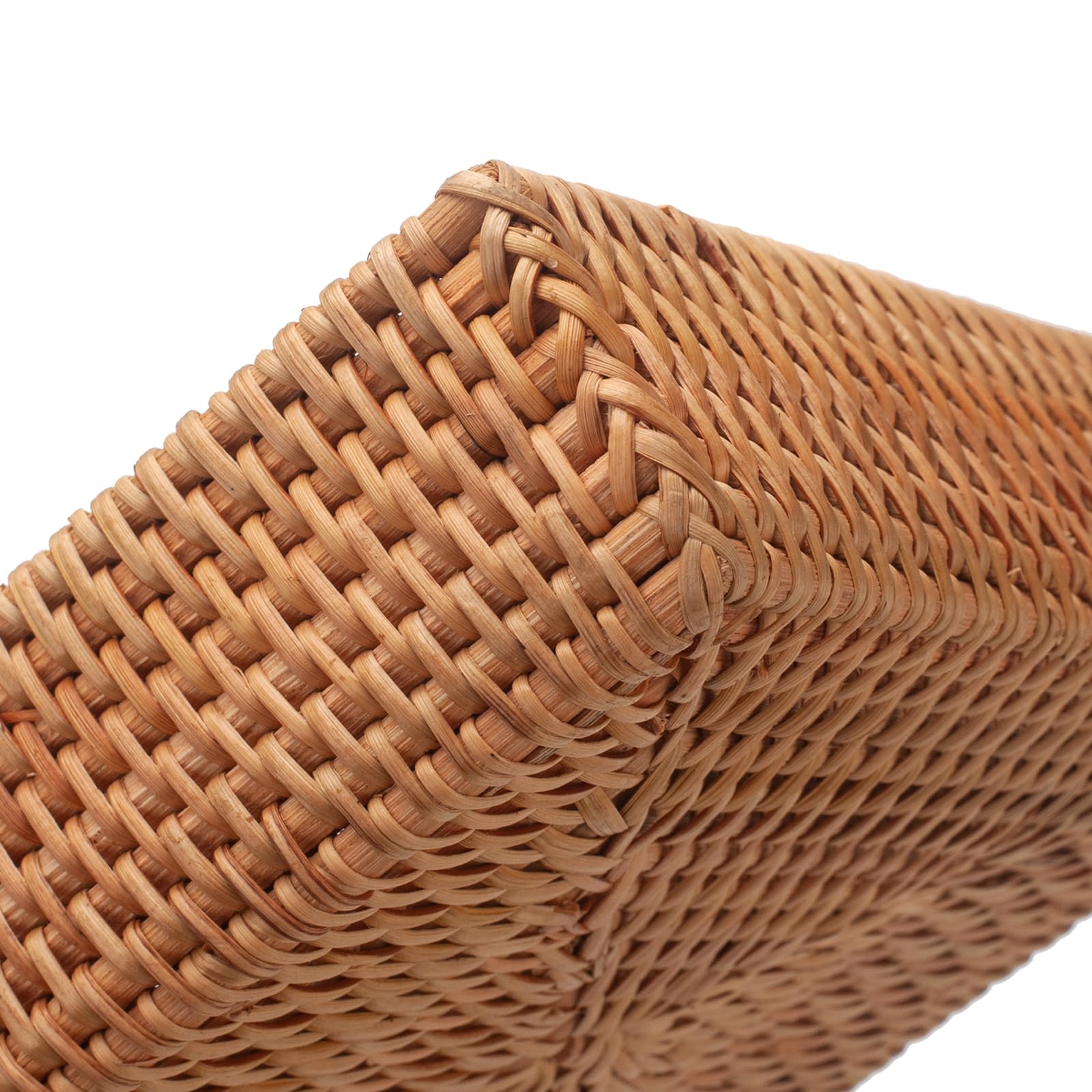 Rotan servet houder vierkant, rieten servetmand voor keuken, platte
