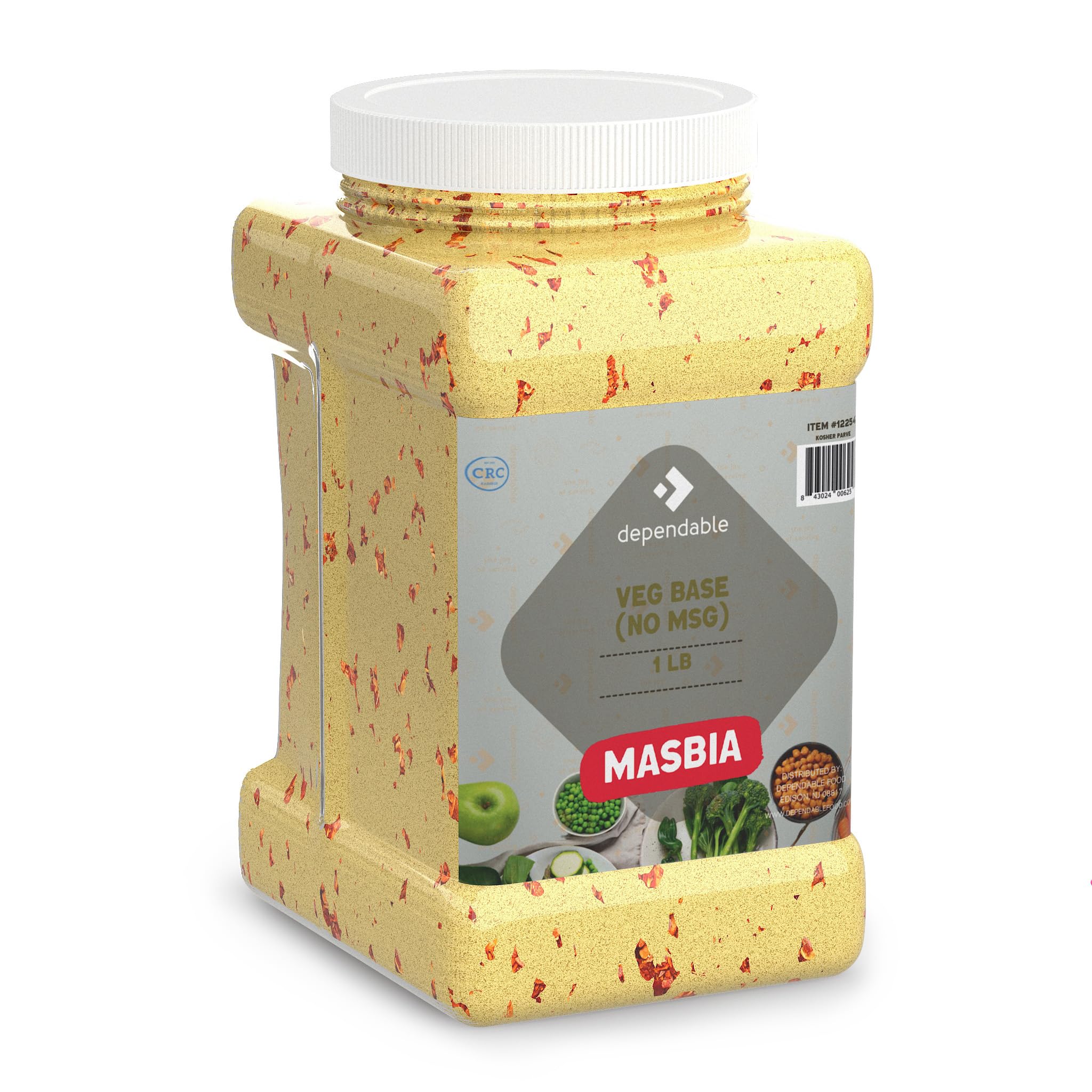 Dependable Food Vegetable Soup Base – Vegetable Flavor Consommé | 15 Oz. Resealable Jar | No MSG, Kosher | Perfect for Soups, Stocks, and Broths