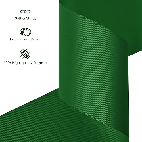 Miniatura 7 de LEEQE Cinta de grogrén para manualidades de 38 pulgadas x 50 yardas, cinta morada para envolver regalos, doble cara, muy adecuada para bodas, cinta