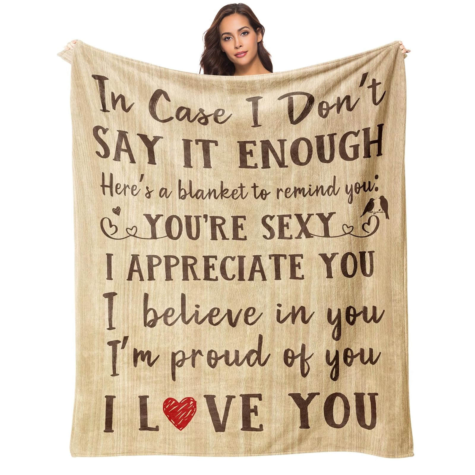 twirush Gifts for Women, Gift for Her Blanket 150 * 130cm, Aniversario Gift for Her, I Love You Gift, Romantic Gift for Women Girlfriend on Valentines Day, Christmas, Birthday