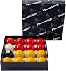 PowerGlide 16 Ball Pool Billiards Set | Reds and Yellows | Tournament | 2  51.0mm Diameter with 1 78 White Ball | Boxed | For Coin Operated Tables