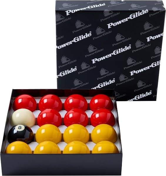 POWERGLIDE - Boules de Billard (5,08 cm) (Rouge/Jaune) - 1