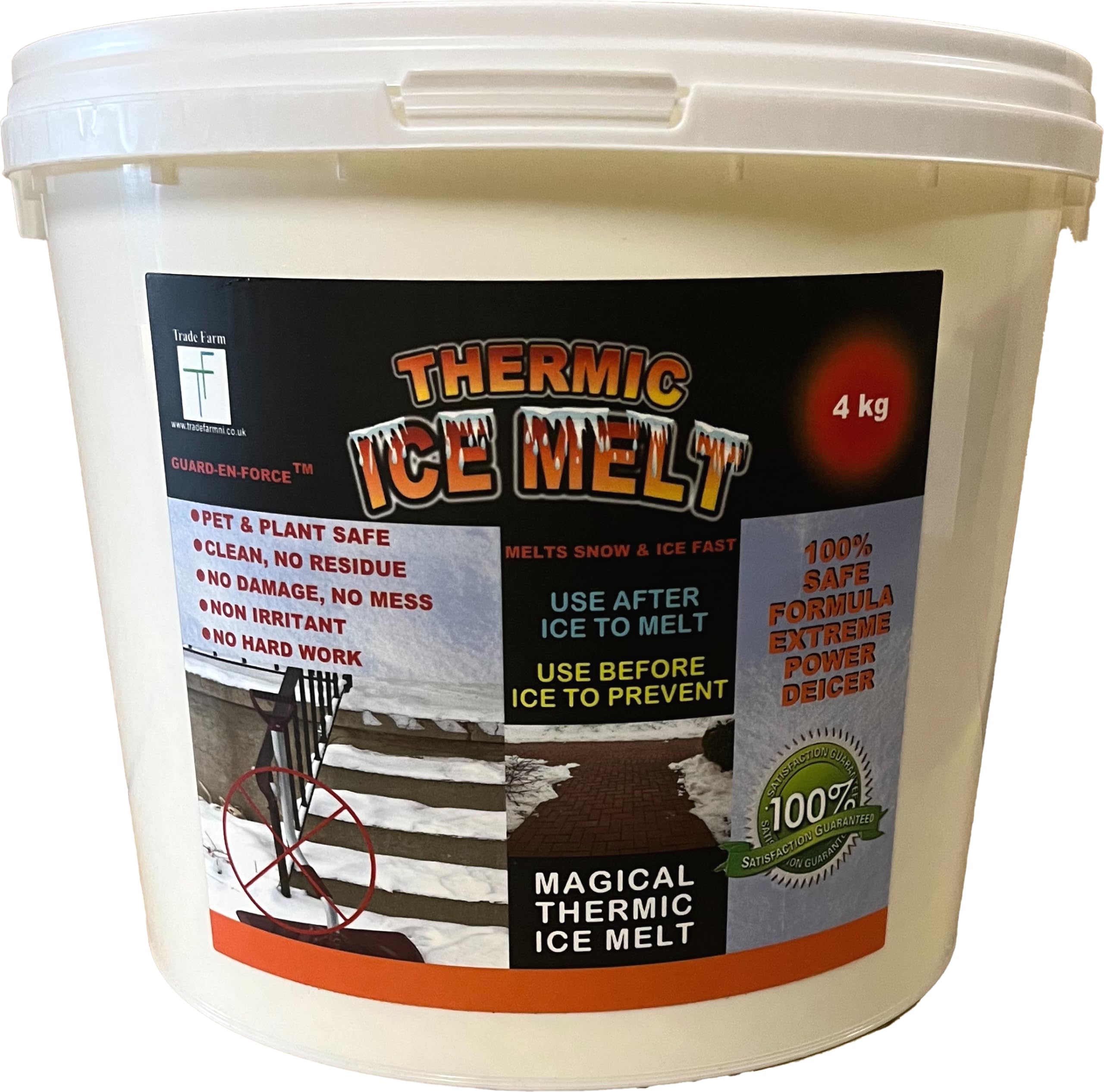 THERMIC Snow and ICE MELT- Child and Pet Safe - Eco-Friendly Powerful Magic Ice Melt. Non Corrosive. Non Salt. No Mess, No Residue, No Damage, No Fuss. Thermic Ice Melter for Home and Business.