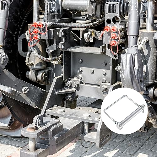 Miniatura 4 de METALLIXITY Pasador de acoplador de seguridad cuadrado (38 x 2.76 pulgadas0.394x2.756 in), pasador de bloqueo de eje de acero al carbono, para