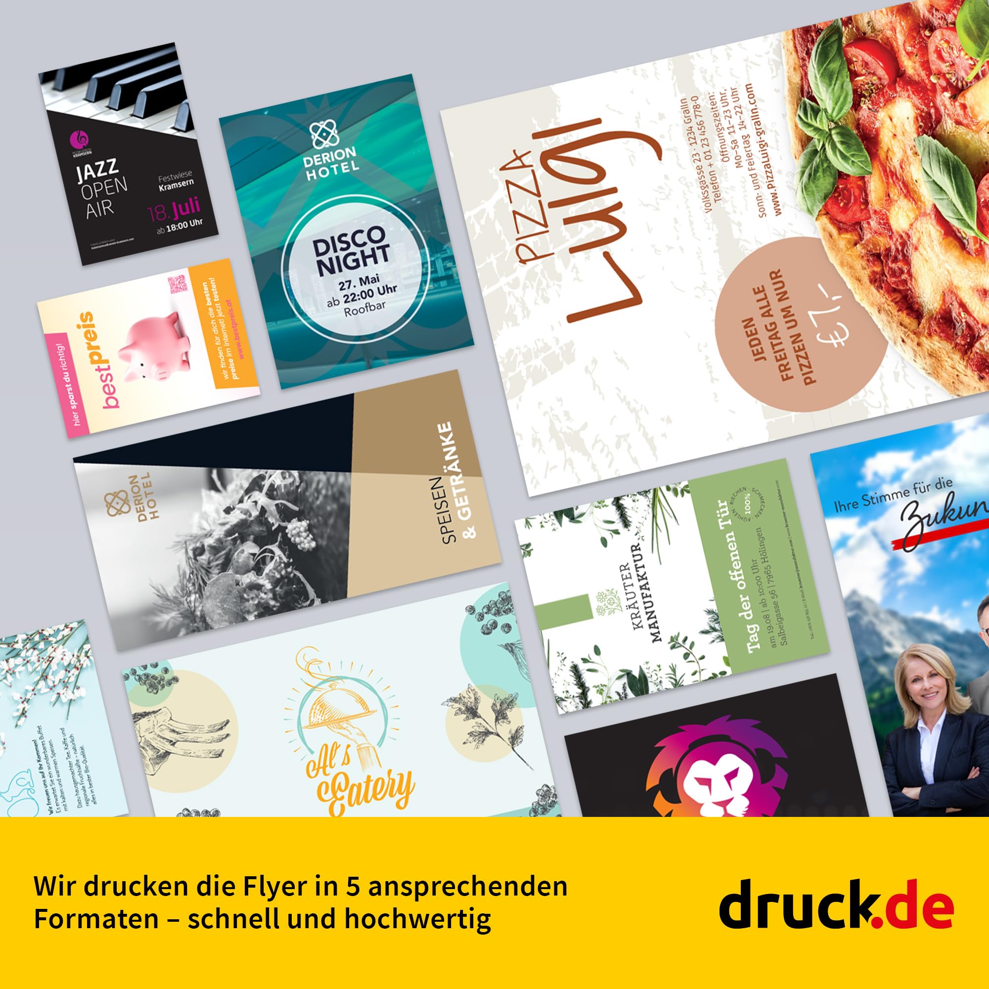 Flyer - 250 Stück - A4 - hoch - Premium 250g matt | Flyer drucken, 250 Stück, A4, Hochformat, Premium, 250g Papier, matt