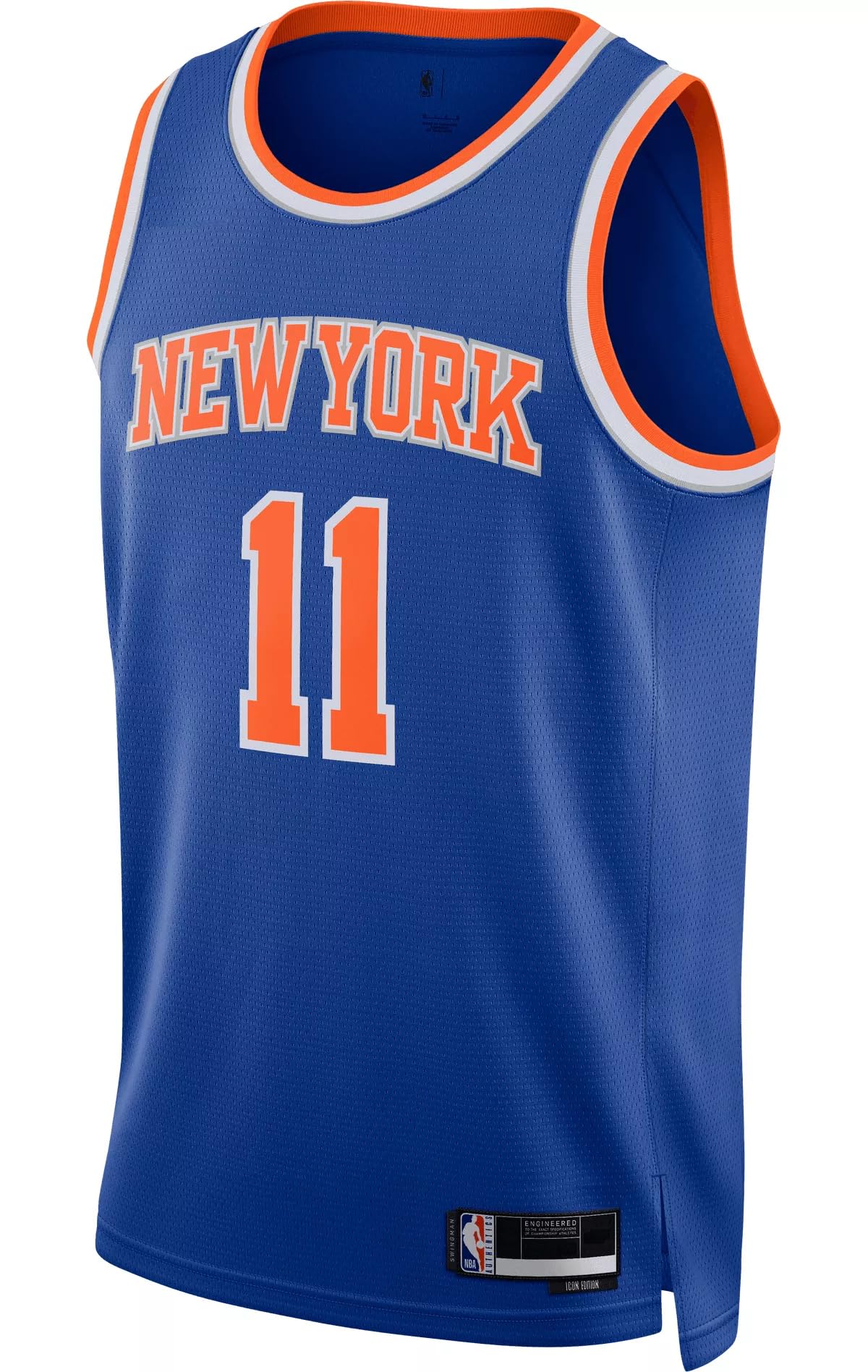 Jalen Brunson New York Knicks NBA Kids Youth 8-20 Blue Icon Edition Swingman Jersey
