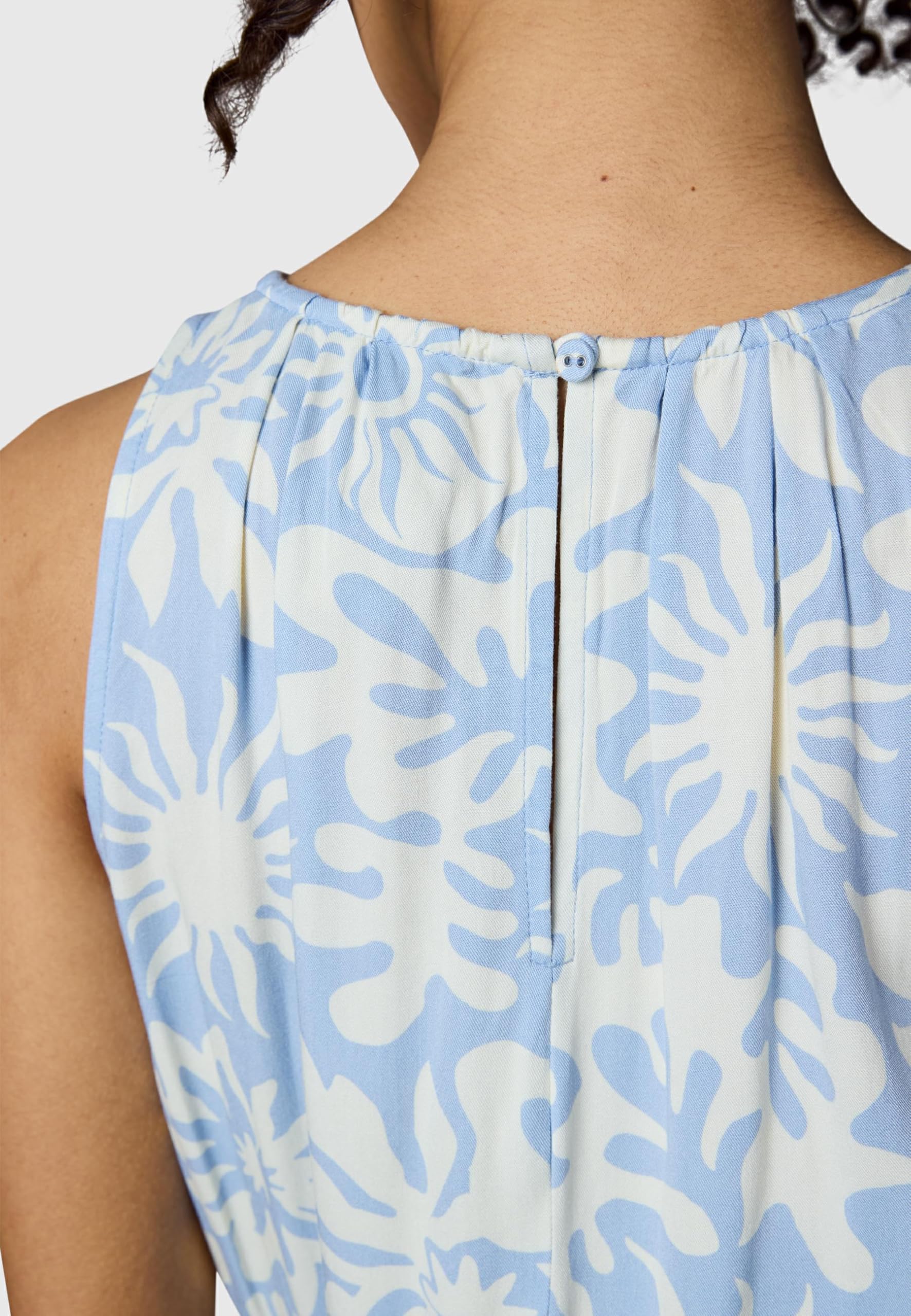 Ragwear Damen ärmelloses Sommerkleid leichtes Neckholder-Minikleid Strandkleid mit Schnürung an der Taille Sanai Print YOUMODO XS-XXL