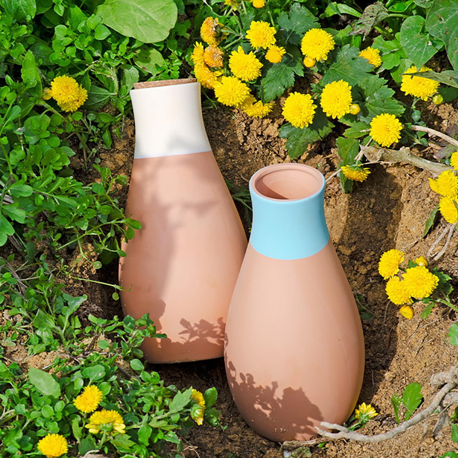 MKNZOME Bewsserungssystem, 4 Stck Tonkegel Bewsserung Zimmerpflanzen  Selbstbewsserung Wasserspender Pflanzen Ton Bewsserungskugeln Pflanzen  Bewsserung Urlaub fr Garten Balkon Pflanze Blumen : Amazon.de: Garten