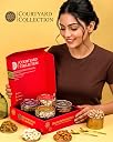 Hyperfoods® Rakhi for Brother and Bhabhi with Dry Fruit Gift Box 495g RawFruit Courtyard Collection Pack of 4 Dry Fruits Gift Box Rakhi Set of 2 for Brother Rakhi Gift Hamper for Brother with Dry Fruits gallery image