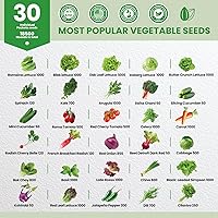 Vista 2 de Paquete variado de 30 semillas tradicionales – Más de 18500 semillas sin OMG para plantar verduras, semillas de jardín para el hogar hidropónico