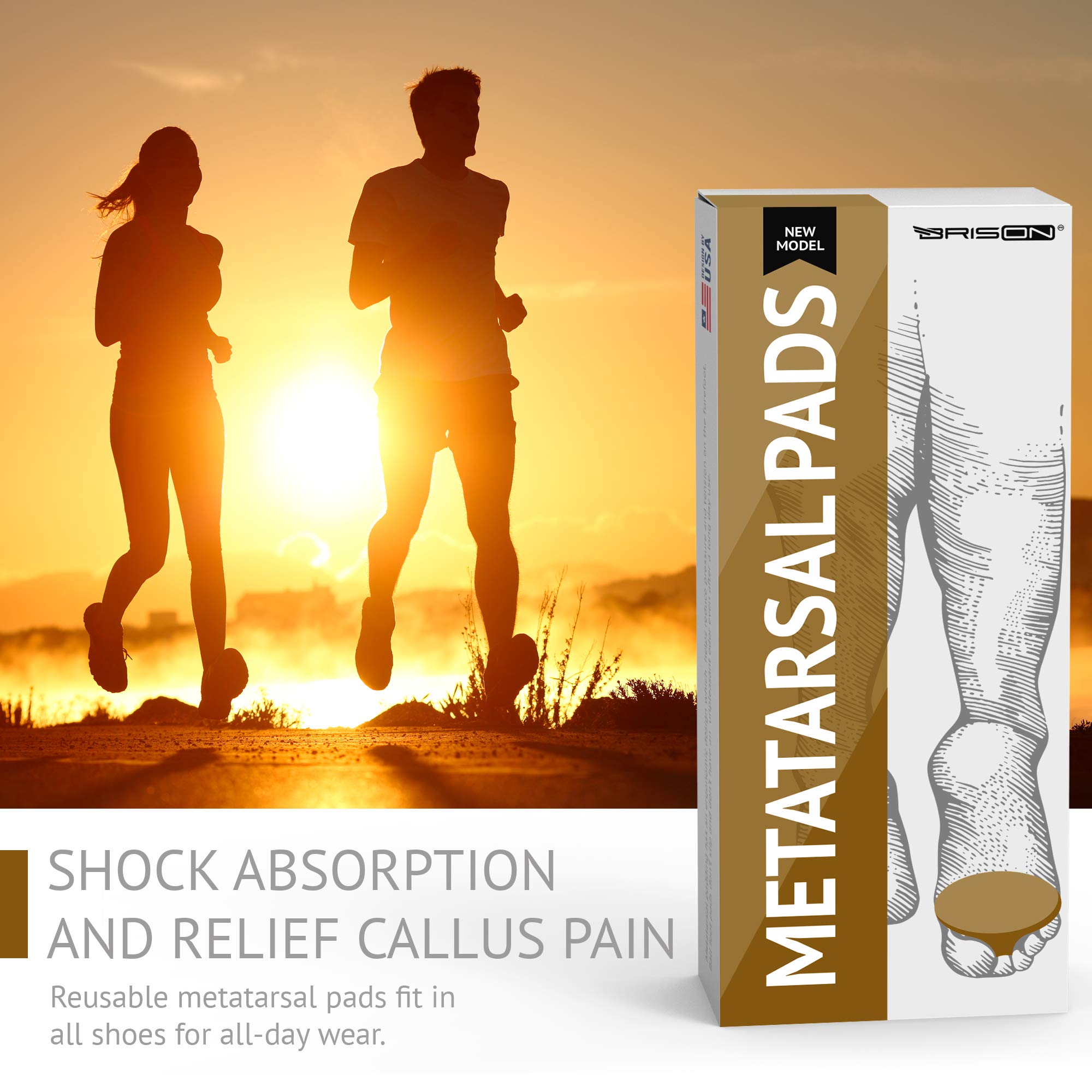 Buy Fabric Metatarsal Pads Ball of Foot Cushion Sleeves Burning