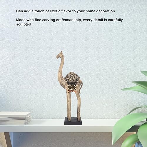 Miniatura 5 de BestAlice Estatua artística de camello, escultura de escritorio de camello, estatua de resina, escultura artística, escultura de arte, estatuilla de