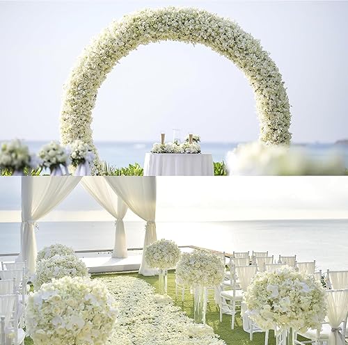 Vista 10 de Sggvecsy Guirnalda de flores de cerezo artificiales, paquete de 4 guirnaldas de flores de seda colgantes para el hogar, boda, jardín, fiesta, arco