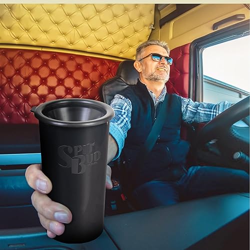 Miniatura 2 de Spit Bud Original Black - Spittoon para masticar tabaco - Taza portátil de inmersión y tabaco con tapa, pestaña para reventar, embudo a prueba de