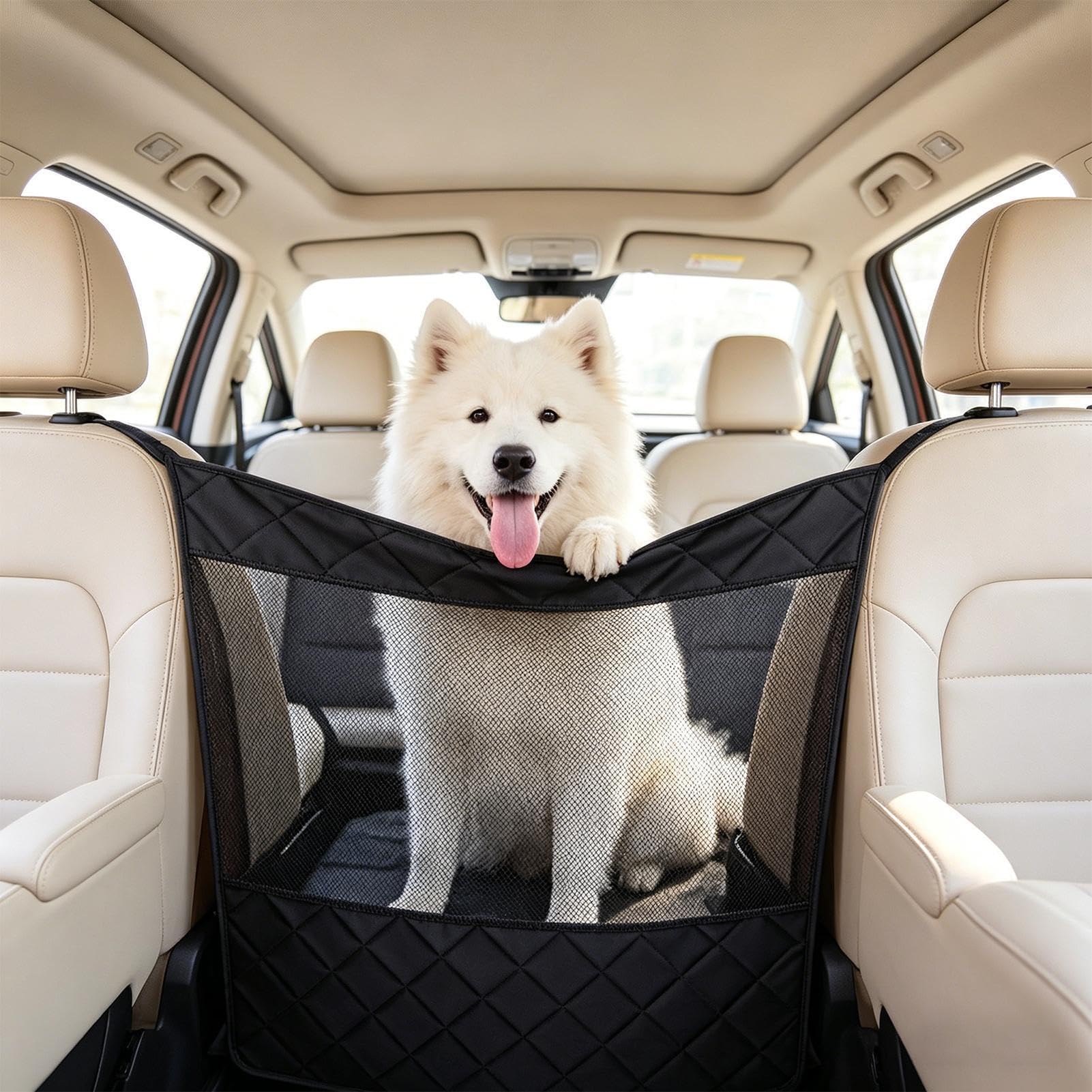 Barriera per cani per auto: separatore elastico rimovibile – Protezione sicura per i cani nello spazio posteriore dell'auto