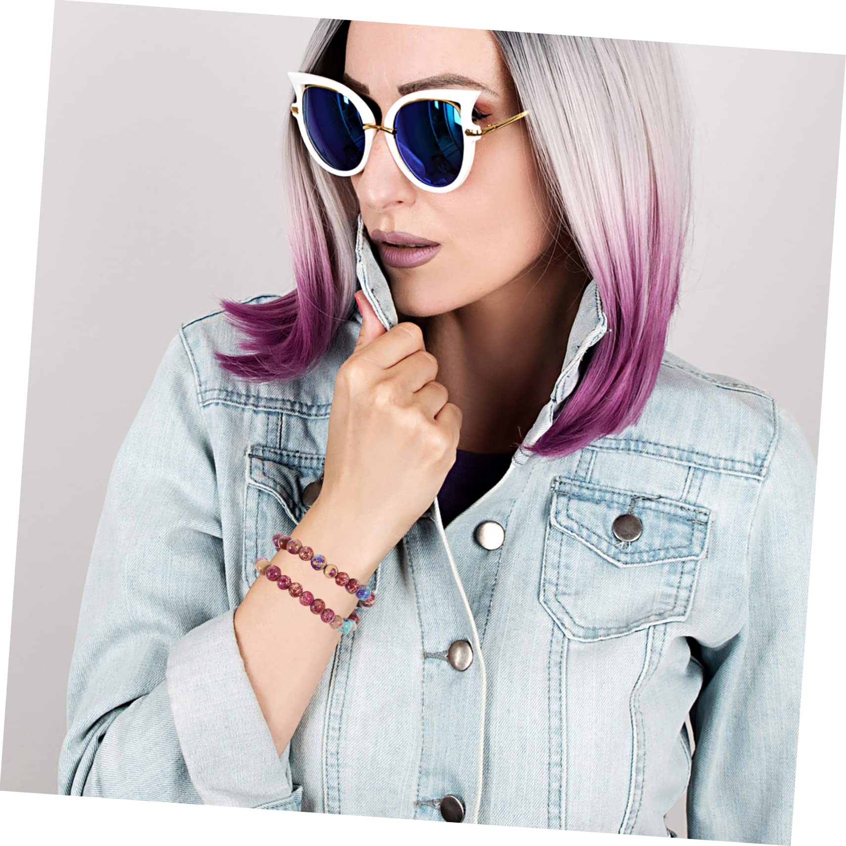 STOBOK 5pezzi Bracciale Donna Imperiale Con Perline Fai Da Te Kit Di Perline Colorate Per Creazione Gioielli Artigianali e Decorazioni Per Festa