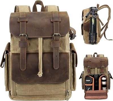 waxed canvas backpack amazon