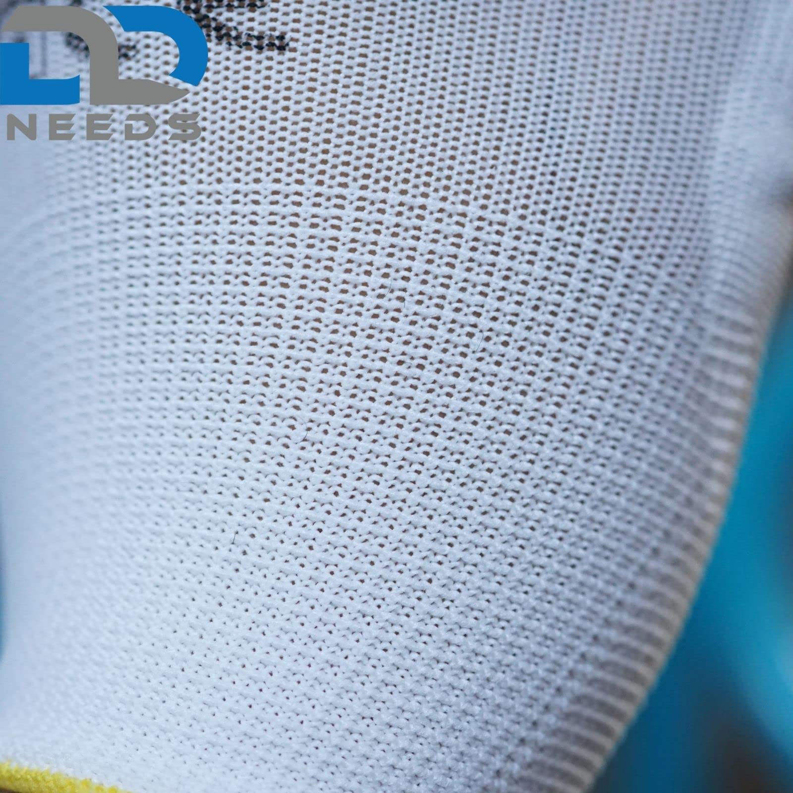 D2D | 48 Paar - White Grip Handschuhe - Größe: 8 (M) - Weiß aus Polyester mit einer PU Beschichtung - Norm EN 388 - Arbeitshandschuhe - PU-Montagehandschuhe